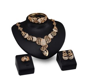 Dubaï 18K Gold Pendant Gourd Collier Collier Fashion African Diamond Wedding Bijoux Bijoux Collier Boucles d'oreilles Bracelet RI4862353