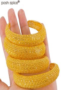 Balles dubai Brangles pour les femmes bracelets éthiopiens Bijoux de mariage Cadeaux africains Couleur d'or Islam Middle East Gold Bangle CX2007294597659