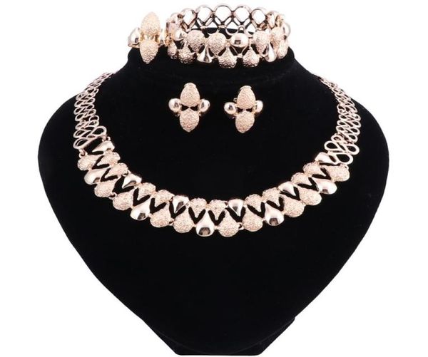 Dubaï ensembles de bijoux pour femmes perles africaines ensemble de bijoux de mariage indien éthiopien bijoux déclaration collier boucles d'oreilles Set3374445