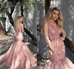 Dubai Luxe ASO EBI Blush Pink Evening Jurken Sheer Beaded Neck Lace Applique Embroidery Arabische Formele Prom Dress Avondjurk