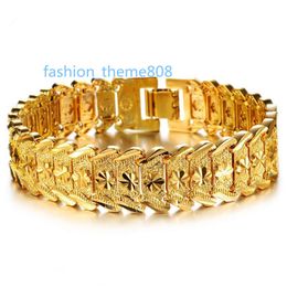 Dubaï designs de luxe bracelet en or bracelet bijoux bracelet plaqué or 24 carats bracelet en or hommes