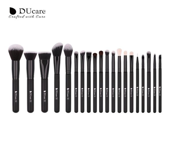 Ducare 20pcs Brosse de maquillage professionnel avec 1PCS Brush Clean Box Makeup Broshes Set Natural Goat Hair Cosmetics Brush Set8829873745471