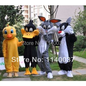 Duck Rabbit Cat Mascot Kits de robe personnalisée Mastret Characte Costume Costume de fantaisie Costumes de mascotte