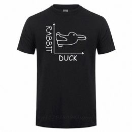 Canard Lapin Fun Math T-shirt Fête des Pères Cadeau d'anniversaire pour hommes drôle adulte T-Shirt Y2oE #