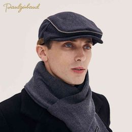 Eend tong hoed 2021 mannelijke herfst winter middelbare leeftijd baret oude man fashion forward sboy