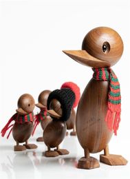 DuckDuckling Hout voor handwerk Dierenfiguren Houten Decoratie Woonaccessoire Woonkamer Kerst Deens Scandinavisch Bureauornament 21154426