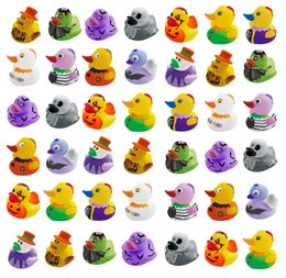 Ducks Halloween Rubber Baby Toys Party Supplies Kids Douche Bad speelgoed Float piepend geluid Duck Water Play Game Cadeau voor kinderen