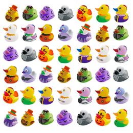 Ducks Halloween Toys Rubber Baby Party Supplies Kids Shower Bath Toy Float Squeaky Sound Duck Water Play Game Gift for Children