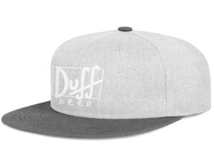 Duff beer logo noir hommes et femmes snap backflat brimcap balle cool ajusté plaine chapeaux de course Duff Beer Funny Logo Painting3521813