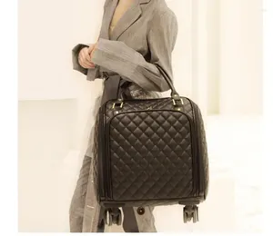 Plunjezakken 18 Inch Dames Handbagage Tas Rollende Koffer Reistrolley Wielen op wielen