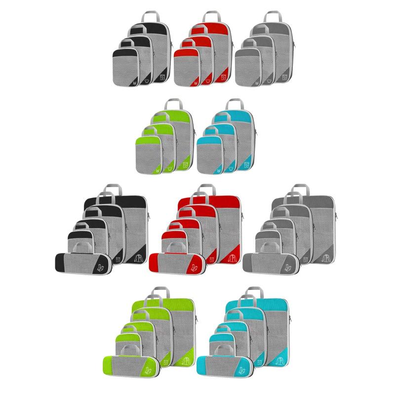 Sacs Duffel 1Set Cubes d'emballage de compression Extensible Bagage à main Organisateur de voyage pour accéder aux articles facilement respirantDuffel