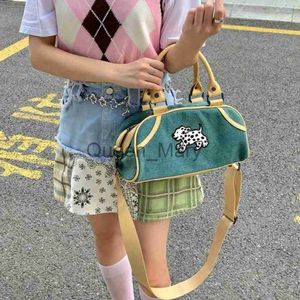 Duffel Bags 2000s Crossbody Designer Tags Koreaanse cartoon schattige hond Aesthetische onderarm Tote Tas Vintage High Street Y2K Hottie Girls Handtas J230815