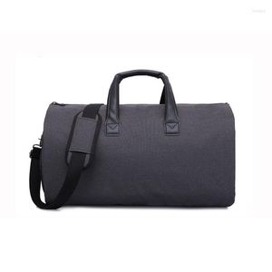 Duffel Bags 2023 Travel Men kledingtas met schouderriem draagt ​​op hangende koffer kledingbedrijf meerdere zakken