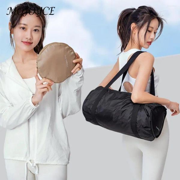 Bolsas de lona 25L Bolso de viaje Oxford Yoga Mat Bolsa deportiva Fitness impermeable con compartimento y bolsillo húmedo plegable grande para mujeres y hombres