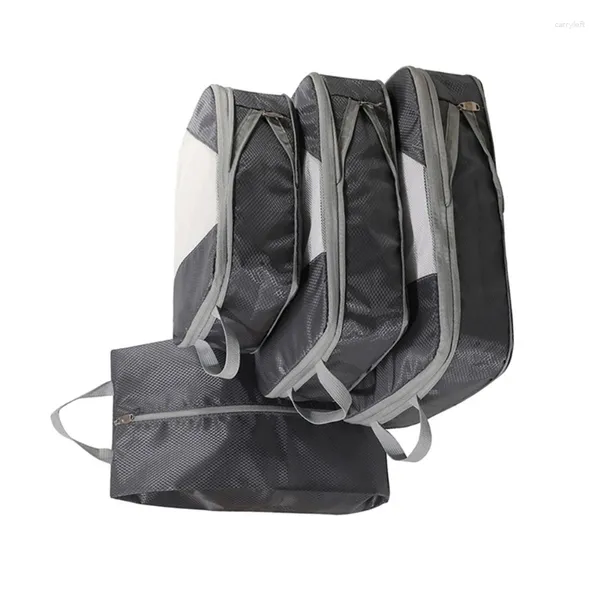 Sacs Duffel 4 Set Valise Compression Emballage Cubes Voyage Bagages avec sac à chaussures Vêtements