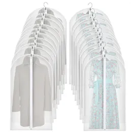 Sacs à bouffée 50 PCS suspendus Garment léger Suit transparent Sangle en vrac Sleeve pour vestes vestes Uniforme Armoire (48 pouces)