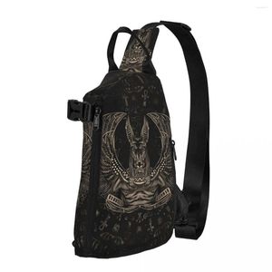 Duffel Bags Anubis - Egyptische god Sepia schouderkist kruistas diagonaal casual man messenger