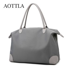 Duffel Bags Aottla Hoge kwaliteit Women S Travel Bag Handtas 2023 Modemerk Dames Single Schouderweekend Sport Yoga Vrouw 230724