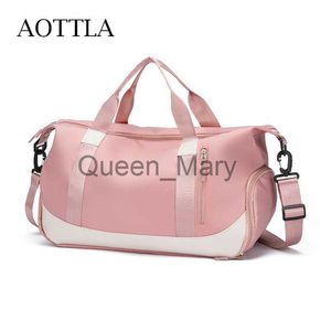 Duffel Bags Aottla grote capaciteit reistas droge natte scheiding sport gym schoudertas voor vrouwen handtas hoogwaardige casual crossbdoy tassen j230815