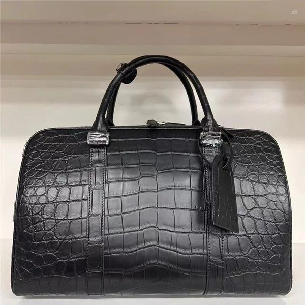 Sacs bouffés de crocodile exotique authentique pour la peau de nombril