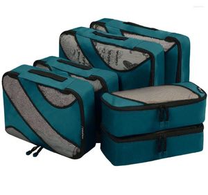 Duffel Bags Bagail 6 Set Packing Cubes 3 verschillende maten reisbagage organisatoren tas