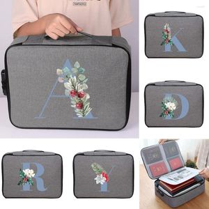 Duffel Bags aktetas handtas mannen vrouwen buiten reisreferenties portemonnee waterdichte opbergzak blauwe letter print documenten organisator case