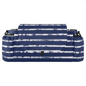 Sacs polochons Buggy bébé landau organisateur porte-bouteille polyvalent poussette accessoire sac de rangement bleu rayures maman