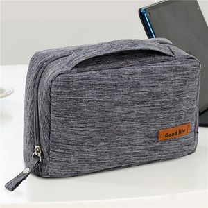 Bolsas de lona Cable Bolsa de viaje Dispositivos USB portátiles Organizador de cables Organizador de almacenamiento de cargador de banco de energía a prueba de agua