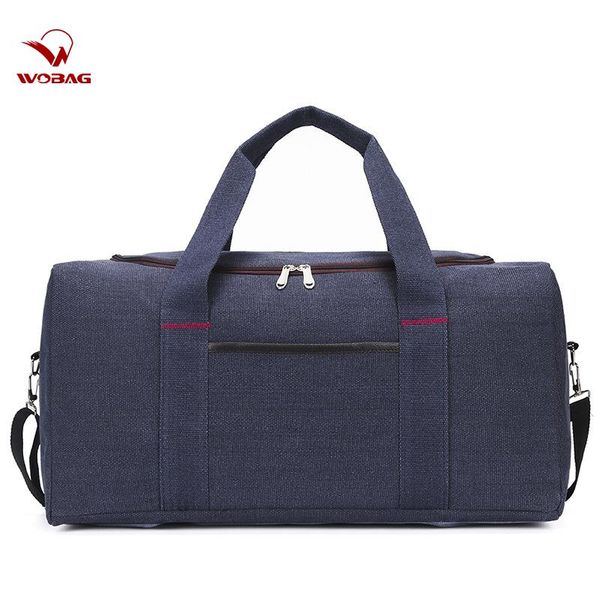 Bolsas de lona de lona para hombre, bolsa de lona de viaje de gran capacidad, equipaje con ruedas a la moda para mujer, bolso deportivo de fin de semana para Fitness