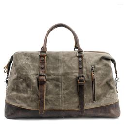 Duffel Bags capaciteit man draagbaar reistas Europeaan Waterdicht waxolie canvas messenger bagage -pakket