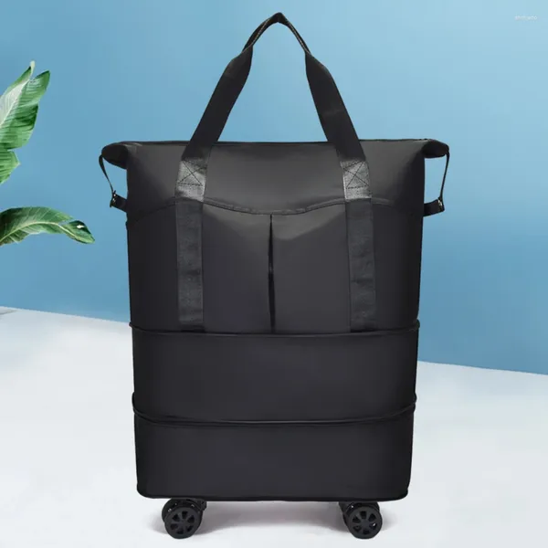 Sacs Duffel Sac à bagages à main avec roues détachables Séparation sèche et humide Sac de week-end de grande capacité pour voyager pendant la nuit