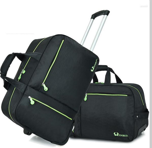 Bolsas de lona Equipaje de mano Bolsa con ruedas Carretilla con ruedas Embarque de viaje con maleta de equipaje de cabina con ruedas