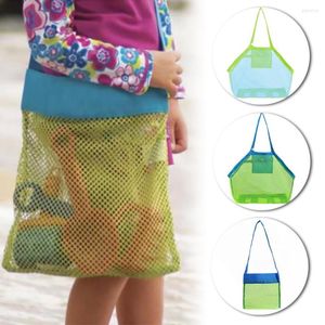 Sacs polochons pour enfants en plein air plage maille épaule organisateur sac fourre-tout accessoire de voyage outil léger encombrement sac à main de rangement