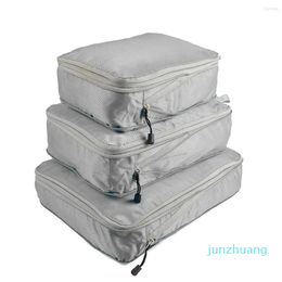 Sacs polochons ensemble de sacs de rangement compressibles trois pièces Compression 25 Cube organisateur de bagages de voyage pliable