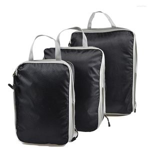 Duffel Bags Compressie Verpakking Kubussen Travel Bagage Organisator Waterdichte Double Zip Bag Men Women Nylon Foldable grote capaciteit