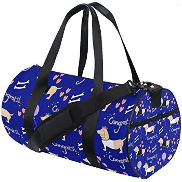 Sacs bouffés Duchshund Dog Travel Tote Sac Carry On Weekender Gym pour hommes femmes