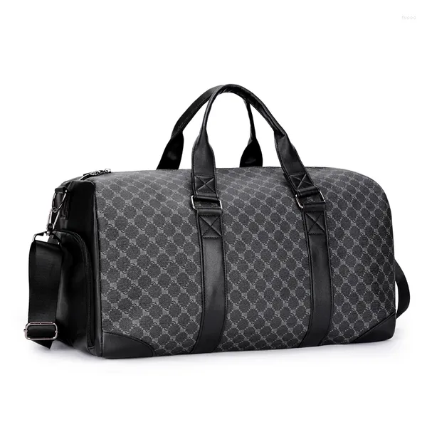 Bolsas de lona Diseñador Viajes Ocio Hombres Bolso de hombro de cuero Fitness Capacidad Maletas Bolsos Bolsos Equipaje de mano Duffle