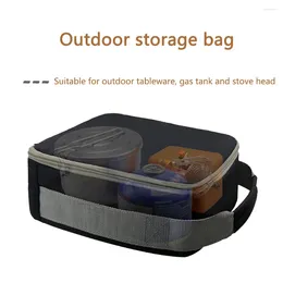Duffel Bags Dinware met draagtas draagtas resistent gastankbus opslag kookgerei gebruiksvoorwerpen Organisator Outdoor Picnic Accessories