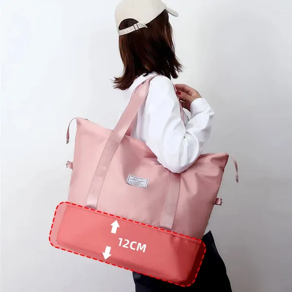 Bolsas de lona expandibles de gran capacidad para equipaje, bolsa de viaje para mujer, bolso deportivo, bolsos de mano para hombre, lona de separación en seco y húmedo TXM248