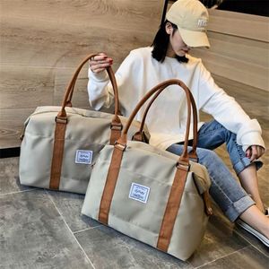 Duffel Bags Fashion Large Travel Bag Women Cabin Tote Tassen Handbag Oxford Doek Canvas Waterdichte schoudertas Vrouwen weekend Overn277U