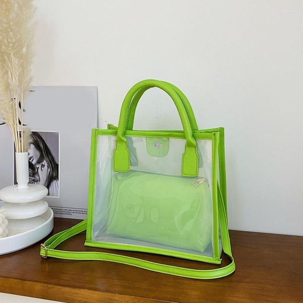 Sacs polochons mode PVC gelée sac femmes petit sac à main Transparent été clair épaule livraison directe