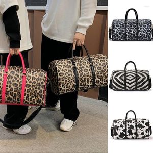 Duffel Bags Fashion Travel Bag Women Duffle Carry On Bagage Luipard Printing Pu Leather Toes Men Men Big 's nachts weekend