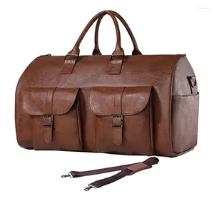 Sacs Duffel Faux Cuir Business Laptop Bag Voyage Travail Flight Case Cabin Office Briefcase