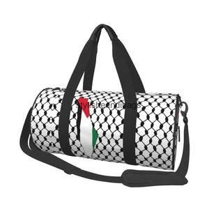 Duffel Bags Fitness Bag P-Palestines Sport met schoenen Natuurlijk cool stel Oxford Aangepaste handtas Fun Training H240504