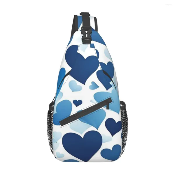 Bolsas de lona Corazones flotantes Bolsa de pecho Escuela duradera retro Bonito regalo personalizable