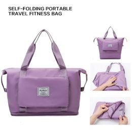 Bolsas de lona plegables para mujer, distancia corta, portátil, gran capacidad, almacenamiento de maternidad, viaje, bolsa de Fitness 231213