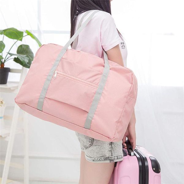 Sacs polochons sac de voyage pliable en Nylon étanche grande capacité Cubes d'emballage organisateurs Portable femmes Duffle