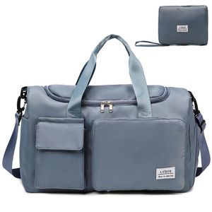 Bolsas de lona Bolsa de viaje plegable con compartimento para zapatos Gimnasio multifuncional Impermeable Portátil Grande para nadar Senderismo Camping