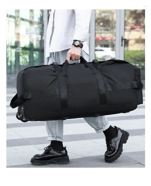 Sacs de voyage pliables à roulettes unisexe sac de voyage universel avec roue grande capacité de stockage de bagages de haute qualité sac à main Bolsa
