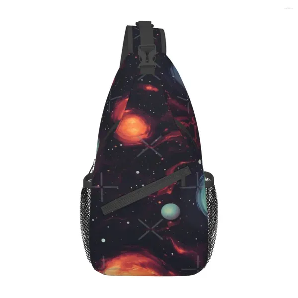 Sacs Duffel Galaxies Sac de poitrine à la mode de grande capacité Voyage Cross Multi-Style